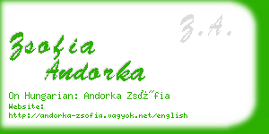 zsofia andorka business card
